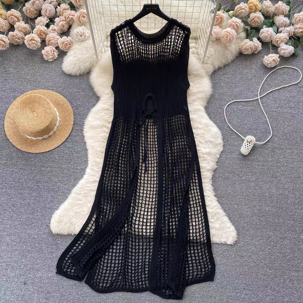 Only fun & games beach crotchet dress KD132 images